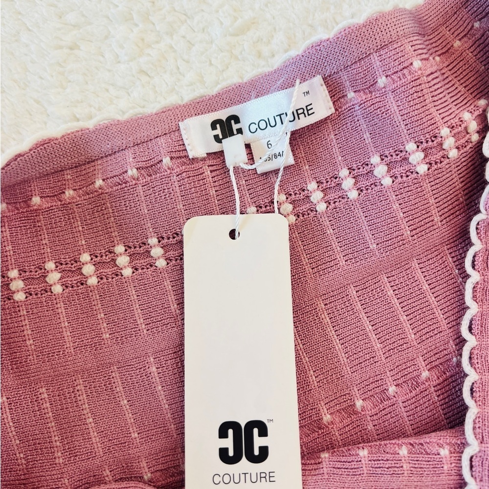 NWT CC Couture Pink Off Shoulder Knit Fit & Flare Dress Alexander McQueen - Picture 8 of 8